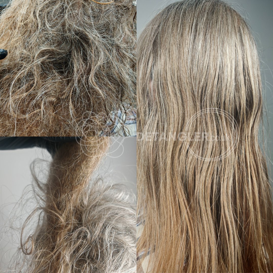 Professional matted hair restoration with documented before after photos — documented case 10