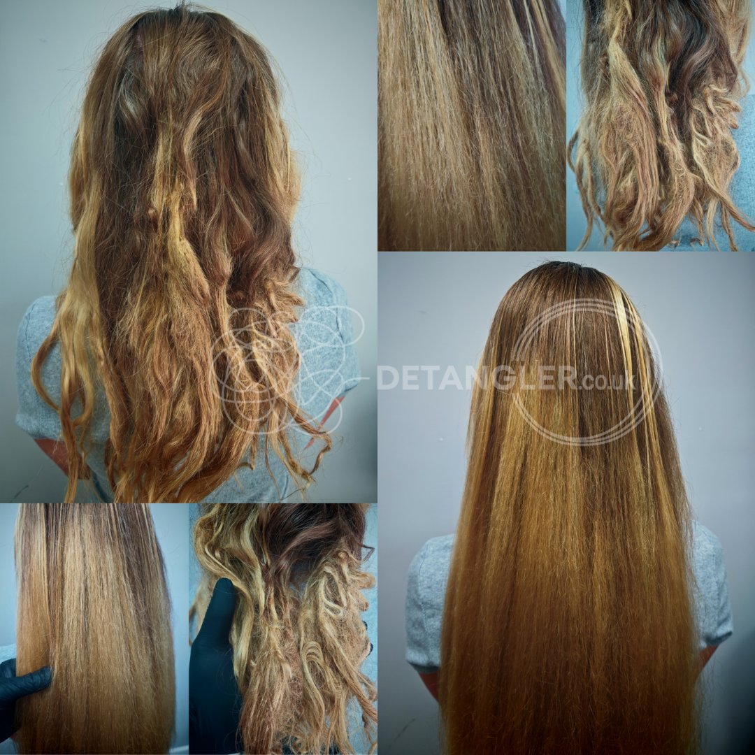 Matted hair rescue transformation — Detangler Catford studio result — documented case 29