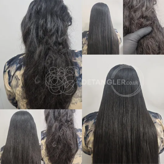 Hair returned to its natural texture after severe matting