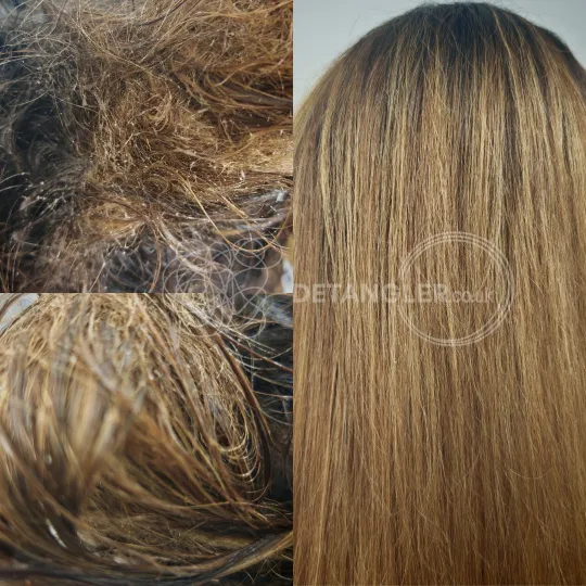 Hair recovered from matting with every strand kept intact