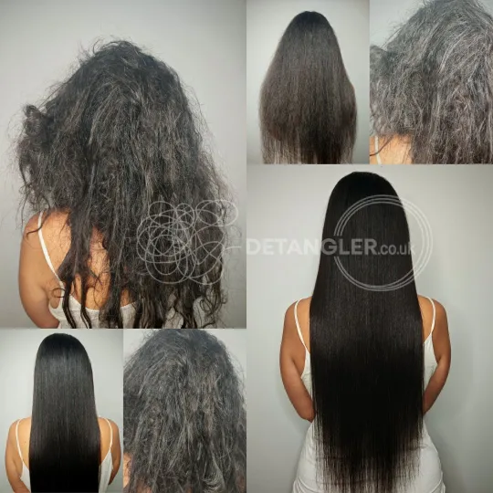 Long hair saved from matting that had been building for months