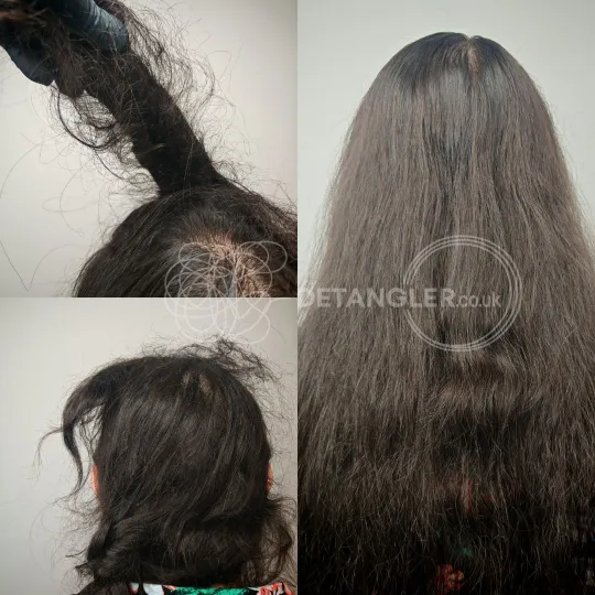 Severe tangling reversed with no length lost, documented in the London studio