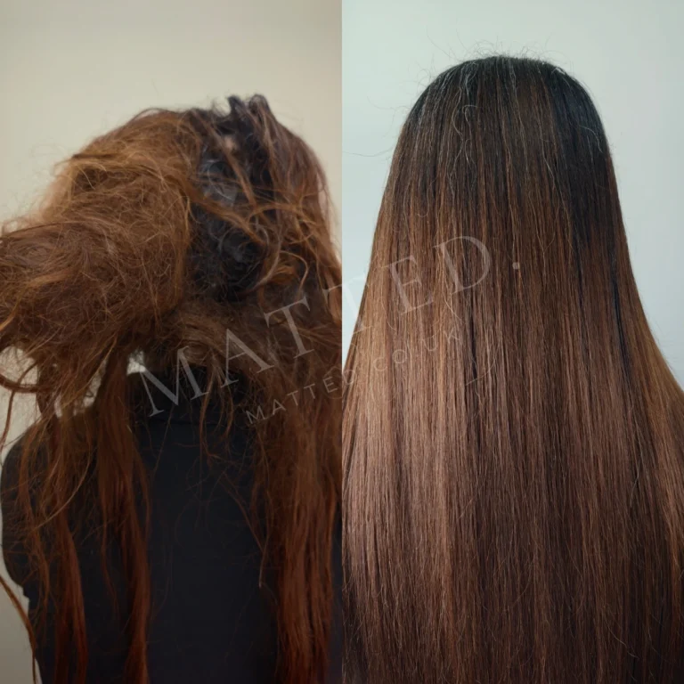 A tight mat in straight hair released without a single scissor cut
