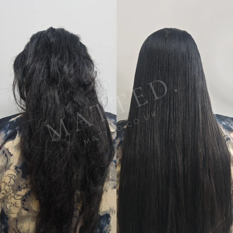 Severely matted straight hair opened and left soft to the touch